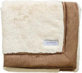 SARANONI Luxury Lush Kids Blanket | Ultra-Soft & Cozy Plush Comfy Blankets for Kids & Teens | Ivory/Gingersnap 40” x 60”