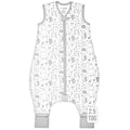 Mama Cheetah Toddler Sleep Sack with Feet 3T-4T, 2.5 TOG Organic Cotton Baby Sleeping Bag with Legs, Winter Baby Wearable Blankets for Early Walker L