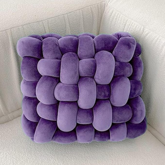 Velvet Chunky Yarn Bulky Giant Arm Knitting Y arn, Super Soft Jumbo Tube Weight, Fluffy DIY Crochet Hand Making Washable for Blanket, Pet Bed, Rugs Pillow (2.2lb-Purple)