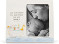 DEMDACO Noah's Ark by Katy Ellis Collection You Are Mighty, Brave, Loved Off-White 8 x 7 Stoneware Baby Picture Frame with Animal Ark – Inspirational Nursery Keepsake Gift, Holds 4x6 Photo