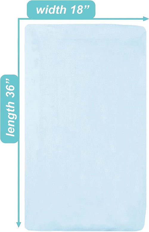 American Baby Company 100% Natural Cotton Fitted Cradle/Bassinet Sheet 36" x 18" - Soft, Breathable & Hypoallergenic Bed Sheet, Baby Blue, Neutral for Boys & Girls