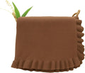 Cotton Baby Blanket with Ruffle Edge Soft Breathable Newborn Blanket for Boys & Girls, Lightweight Knit Throw for Crib, Stroller & Nursery Multiple Colors Available Mocha 30x40