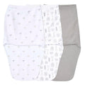 aden + anais Easy Swaddle Wrap, Newborn Wearable Swaddle Blanket, Adjustable Fasteners, 100% Cotton, 3 Pack, 0-3 Months, On Safari