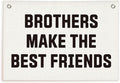 Lacama Boys Room Decor, Brothers Make The Best Friends, Canvas Banner Wall Hanging Flag Decor for Nursery Classroom Playroom Kids Room 30x20 Inch