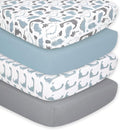 The Peanutshell 4-Pack Fitted Crib Sheet Set - Super Soft & Breathable Baby Boy Crib Sheets, Nursery Decor, Fit for Standard Mattress Cover- Dinosaur