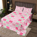 Manfei Cartoon Frog Kids Bedspread King Size,Pink Bowknot Bow Tie Butterfly Knot Coverlet Set,Girls Women Room Decor,Geometric Plaid Grid Patchwork Quilted Coverlet,Cute Bedding Quilt,2 Pillowcases