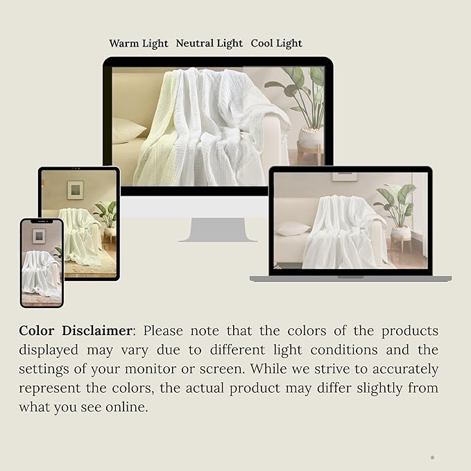 Cloud Scape Linen Oversized 4 Layer Muslin Blanket Twin Size - 100% Cotton, Lightweight & Breathable All Season Gauze, Pre-Washed, for Bed, Couch, fits Twin XL Bed,68x92, White