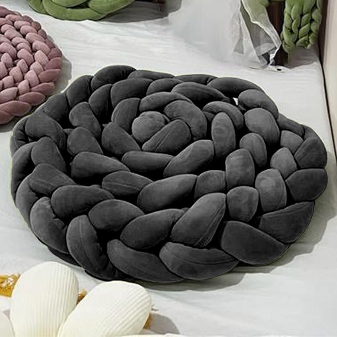 Velvet Chunky Yarn Bulky Giant Arm Knitting Y arn, Super Soft Jumbo Tube Weight, Fluffy DIY Crochet Hand Making Washable for Blanket, Pet Bed, Rugs Pillow(2.2lb-Black)