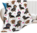 Tijuboni Dachshund Throw Blanket Dog Gifts for Girls Boys Women Men Kids Adults Soft Flannel Fleece Blanket for Couch Sofa Bed Home Decor 40"x50"