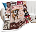 Boxer Blanket Cute Puppy Decor Throw Blanket Super Soft Flannel Lightweight Fluffy Plush Cozy Fuzzy Fleece Blanket Gifts for Dog Lover Girl Boys Woman Man Kids Adults for Bed Sofa Couch 40"X50"