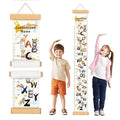 Personalized Name Growth Chart Wall Decor for Kids – Canvas Removable Height Chart Measuring Ruler 59" x 7.9" (Cute Letters)