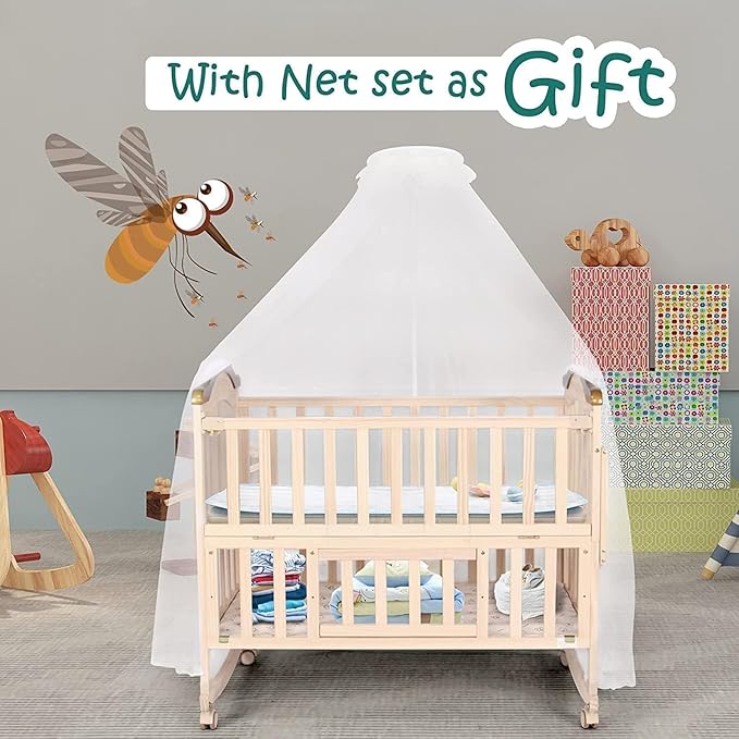 Portable Mini Baby Crib 4 in 1 with Memory Foam Mattress(38"by24") Included, Cunas para Bebes 2025 Convertible Crib 6 in1 with Foldable Storage Baby Playpen Bassinet Bedside Sleeper Bed(White)