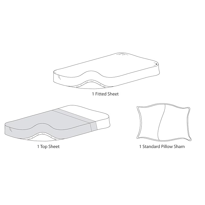 TL Care 100% Natural Cotton Jersey Knit 3-Piece Toddler Sheet Set, Blue, Soft Breathable, for Boys and Girls