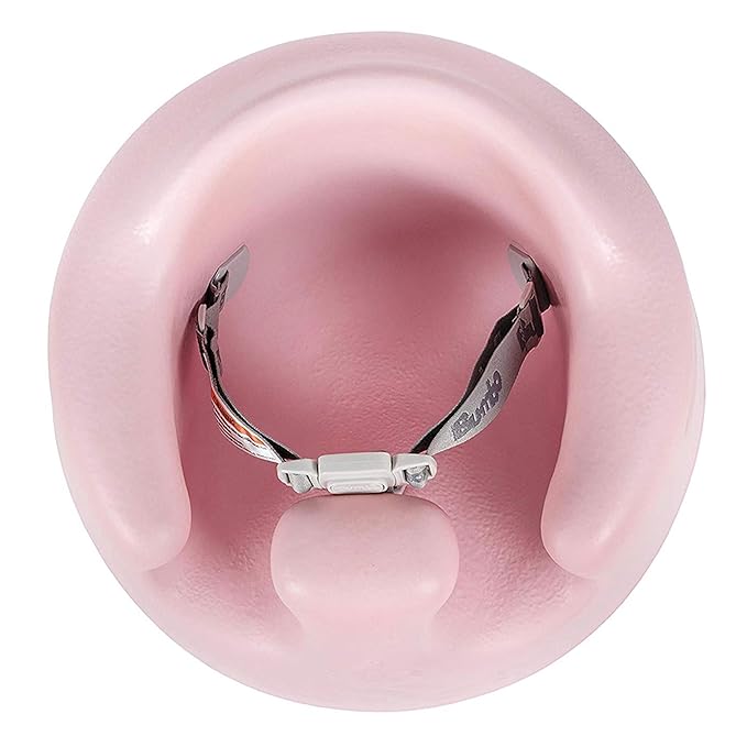 Bumbo Baby Infant Soft Foam Comfortable Support Wide Floor Seat with 3 Point Adjustable Harness for Ages 3 to 12 Months, Cradle Pink