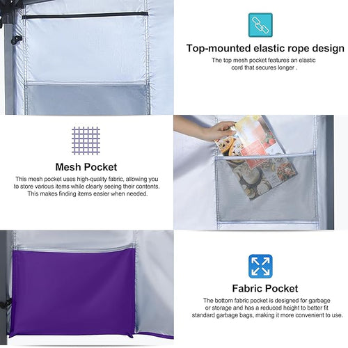 ABCCANOPY Pop Up Canopy with Sidewall,10x10 Outdoor Canopy Tent with Storage Sidewall for Commercial Events with 4 Weights (Purple)