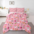 Feelyou Santa Claus Comforter Set Full Size Xmas Bedding Set for Kids Boys Girls Christmas Decor Duvet Quilt Happy New Year Bedroom Decor Microfiber 3 Pcs with 2 Pillow Cases
