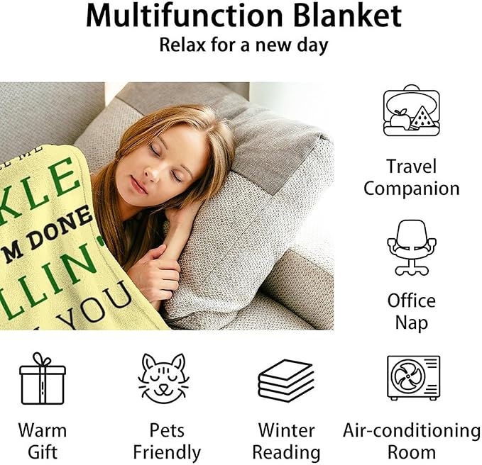 Pickle Throw Blanket for Adults - 60x80 Inches Twin Size - Soft Fluffy Cozy Blankets Gift - Beige Novelty Blanket Throws for Bed, Sofa, Winter