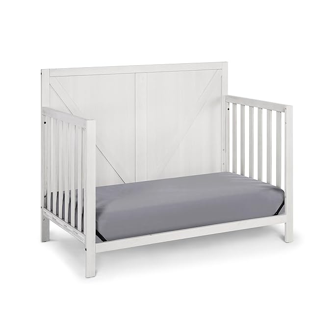 Suite Bebe Barnside 4-in-1 Convertible Baby Crib in Washed Gray