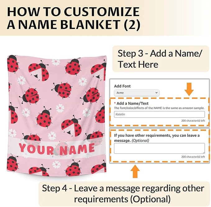 Custom Ladybug Blanket for Girls - 50 x 60 Inches Pink Aesthetic Gifts Stuff for Women - Soft Lightweight Throw Blankets for Sofa, Trip