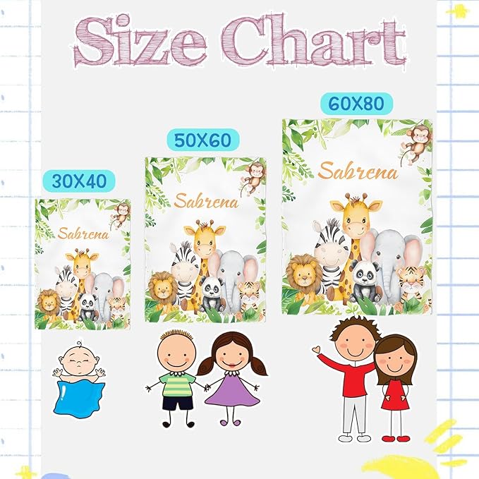 Custom Baby Blanket,Personalized Blankets for Kids with Names,Customized Blankets with Name for Boy,Personalized Baby Blanket for Girl Customized Blanket,Gift for Birthday Christmas(30"X40")