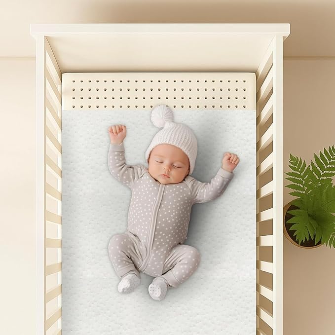 ORGANIC TEXTILES Organic Baby Mattress Topper with Tencel Cover - GOLS/GOTS Certified - Breathable, Hypoallergenic, 2" Bassinet (30"x15")