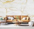 White Gold Marble Wallpaper Modern Abstract Wallpaper Mural for Living Room Offic（Not Peel and Stick）