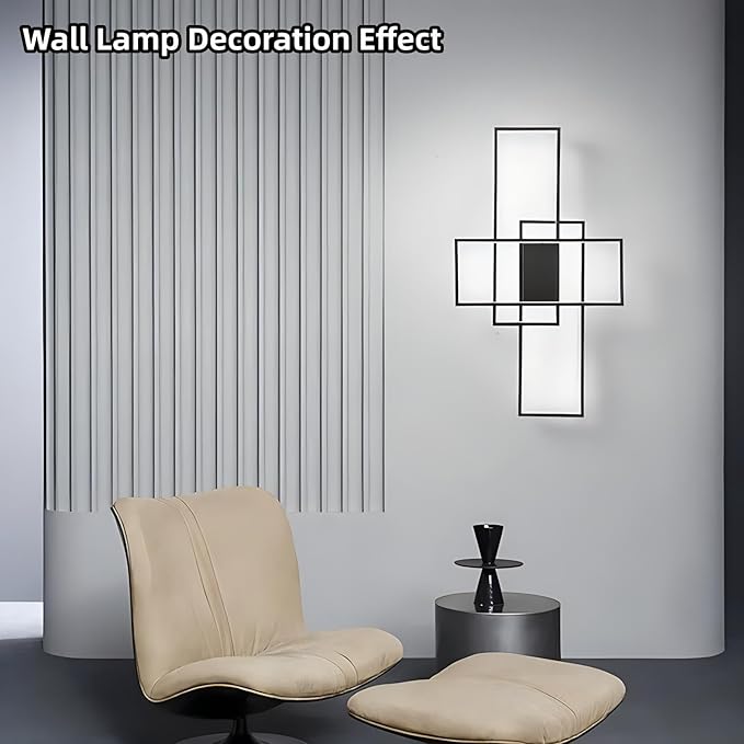 Modern Dimmable LED Ceiling Light Fixture,With remote control 3 Color Selectable Flush Mount Ceiling Lamp Ceiling Lights for sitting room Kitchen Bedroom Hallway Porch(Black, 43.3*23.6*2.5 IN)
