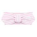 Creative Knitwear North Dakota State Bison Infant Girls Pink/White Striped Hair Knot Headband Embroidered Logo - Size Newborn - 4T