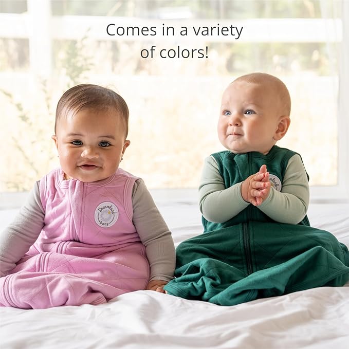 Dreamland Baby Lightweight Bamboo Viscose Sleep Sack (0-6 Months). 1.0 TOG Ultra Soft Blanket w/ 2-Way Zipper. 95% Viscose, 5% Spandex (Rose)