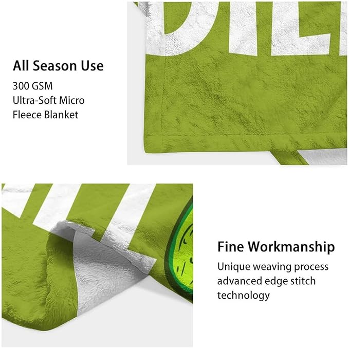 Pickle Throw Blanket for Women Men - 60x80 Inches Twin Size - Soft Fluffy Cozy Blankets Gift - Green Funny Blanket Throws for Bed, Sofa, Winter