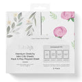 TotAha Premium Stretchy Pack N Play Playard Sheets | Mini Crib Sheets (2-Pack) -Hypoallergenic, Silky Comfort, Buttery Soft, Calming Effect, All-Season Jersey-Knit (Pink Buds & Green Leaves)