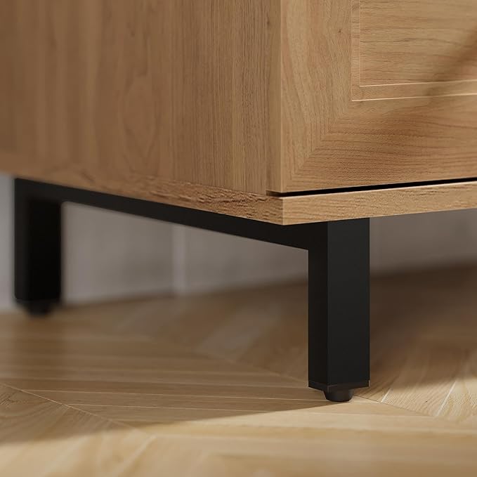 Modern Drawer Dresser for Bedroom with 6 Drawers, 2 in 1 Chest of Drawers with Organizer Storage for Bed Room,Livingroom Hallway Oak