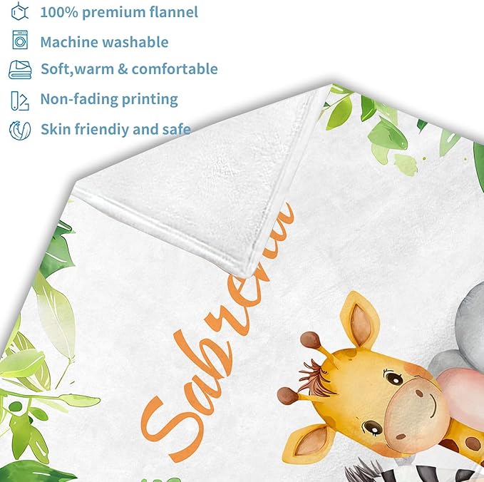 Custom Baby Blanket,Personalized Blankets for Kids with Names,Customized Blankets with Name for Boy,Personalized Baby Blanket for Girl Customized Blanket,Gift for Birthday Christmas(50"X60")