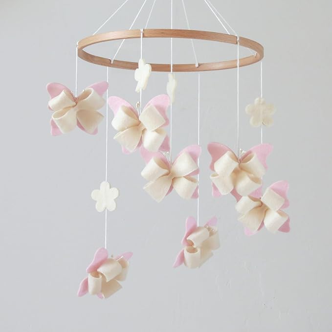 Butterfly Crib Mobile Butterfly Mobile for Crib Baby Mobile for Girls Nursery Décor