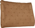 Baby Knit Blanket, 100% Cotton Eyelet Patterns, Soft, Cozy, Lightweight Swaddle for Newborn & Infant Swaddling Beige Neutral, Perfect Baby Shower Ideas Mocha 30x30
