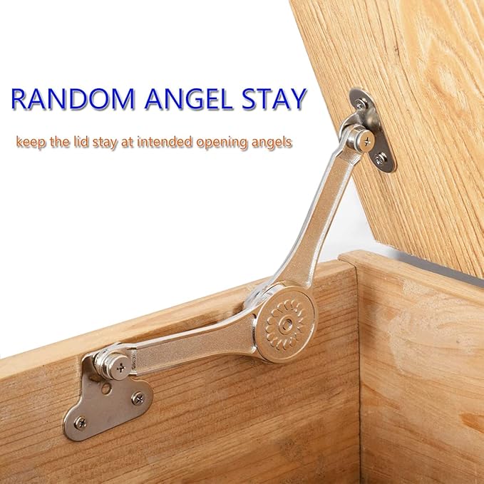 Toy Box Hinges Soft Close - Lid Support Hinges for Wooden Box Toy Chest Bench Trunk, Soft Close Hinges Heavy Duty & Adjustable 50lb/2pcs (Hingex)