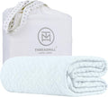 Threadmill Luxury Cotton Blankets for Queen Size Bed |All-Season 100% Cotton Queen Size Blanket | Criss Cross Jacquard Cozy Lightweight, Soft Breathable Coverlet fits Full Size Bed, 90x92 | Light Blue