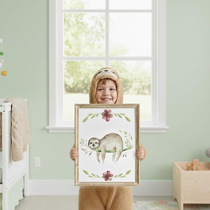 DREAM BIG PRINTABLES Sloth Art Prints (Set of 3) - Unframed - 11x14s | Delightful and Adorable Decor for Any Space | Living Room, Bedroom, Classroom Decor | Modern Wall Art