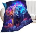 Tijuboni Elephant Throw Blanket Elephant Gifts for Girls Boys Women Men Kids Adults Soft Flannel Fleece Blanket for Couch Sofa Bed Home Decor 50"x60"