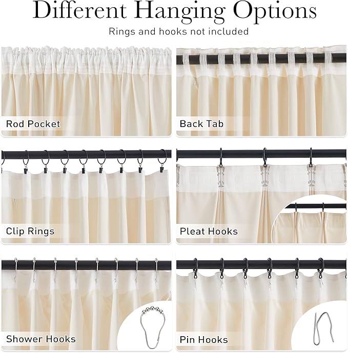 StangH Velvet Curtains 62x84 inches Long for Living Room Sliding Door, Ivory White Light Dimming Heat Resistant Privacy Drapes for Bedroom Nursery Room, W62 x L84, 2 Panels