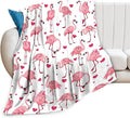 Flamingo Pink Throw Blanket for Kids & Adults - Soft, Warm, Cozy Fleece for Couch, Sofa, Bed - 50"x60"