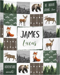 Personalized Baby Blanket - Custom Baby Blanket for Boys with Name for Kids Personalized Baby Boy Gift for Christmas Birthday Baby Shower Customized Blanket for Newborn Toddlers Stroller Blanket