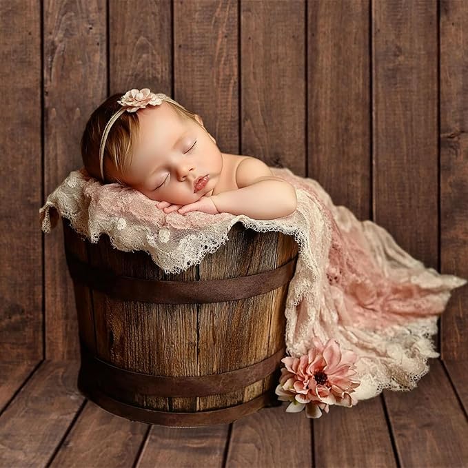Kate Photography Foor Mats Brown Wood Printed Floor Mats Rubber Floor Mat Newborn Photography Drops Photo Studio Props 8X5ft