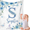 Ships Next Day, Personalized Baby Blankets, Custom Baby Blanket with Name for Girls,Gift for Chrismas Birthday Memorial Day, Customized Flannel Blanket for Kids Adults 30"X40"