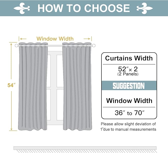 ChrisDowa Grommet Room Darkening Curtains for Bedroom and Living Room - 2 Panels Set Thermal Insulated Blackout Curtains (Beige, 52W x 54L )