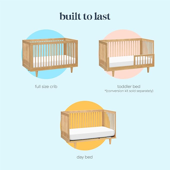 DaVinci Marley 3-in-1 Convertible Crib in Honey, Greenguard Gold and FSC® Certified