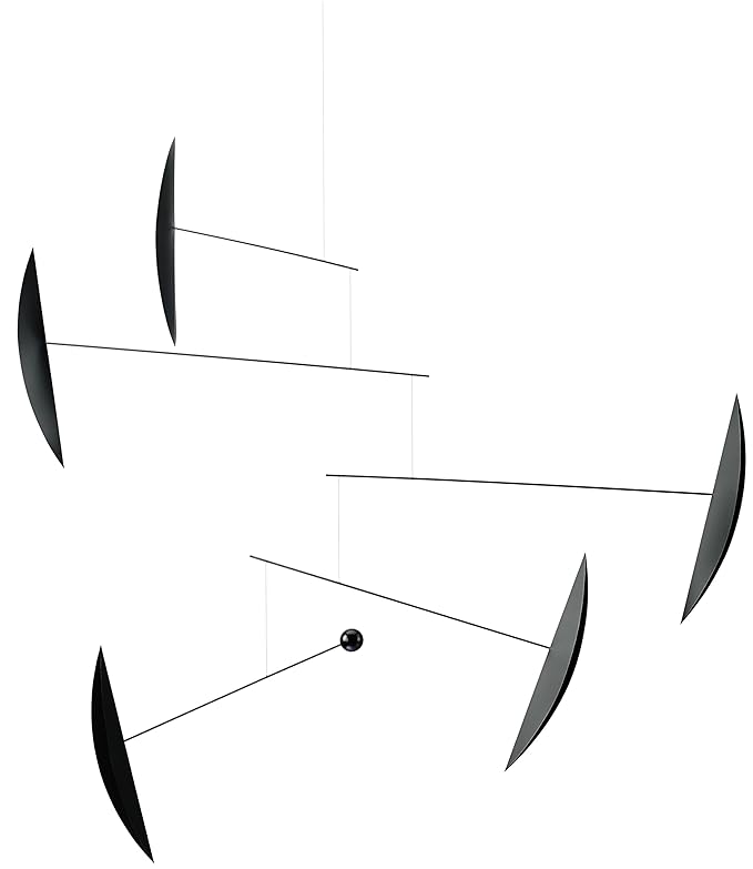 Tango Black Hanging Mobile - 40 Inches - Steel and Plastic - Handmade in Denmark by Flensted