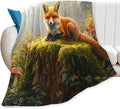 Tijuboni Fox Throw Blanket Fox Gifts for Girls Boys Women Men Kids Adults Soft Flannel Fleece Blanket for Couch Sofa Bed Home Decor 50"x60"