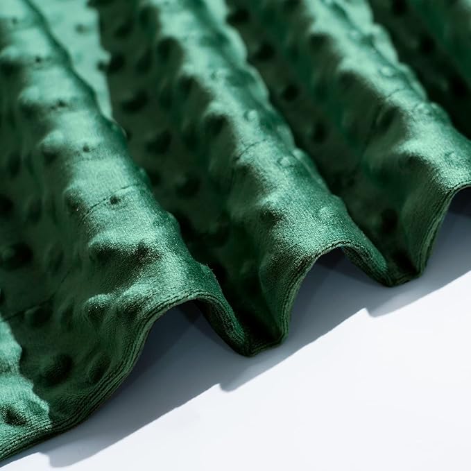 david's kids Micro Fleece Minky Baby Blanket for Boys Girls with Double Layer and Soothing Raised Dots, Breathable and Soft Lightweight Receiving Blanket for Newborns 30x40 Inches, Emerald Green