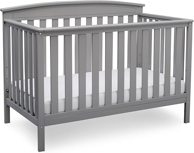 Delta Children Gateway 4-in-1 Convertible Crib - Greenguard Gold Certified, Grey